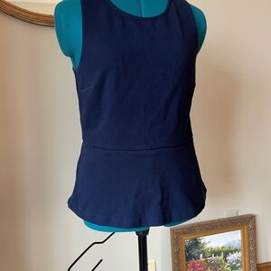 J. Crew small Elegant Navy Blue peplum Women's Top